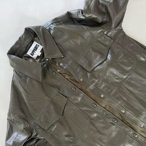 Apparis Olive Leather Jacket